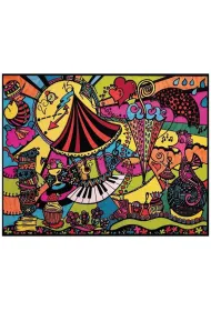 Kolorowanka welwetowa 47x35cm Karuzela