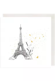 Clear Creations Karnet Z�ocony CL3805_BL Wie�a Eiffla