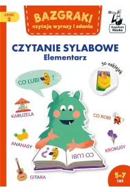 Bazgraki czytaj wyrazy i zdania. Czytanie sylabowe. Elementarz. Kapitan Nauka