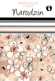 Kukartka Karnet B6 Narodziny (r�owe) PP-1638
