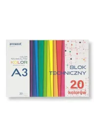 Penword Blok techniczny A3 kolorowy 185g 20 arkuszy