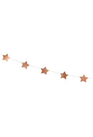 PartyDeco Girlanda Gwiazdki, r�owe z�oto, 3,6m
