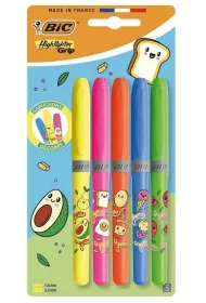 Zakre�lacz Grip Neon Kawaii mix 5 szt BIC