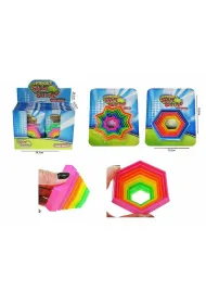 PROMO Zabawka sensoryczna Magiczne wzory 3D 9cm 2-rodzaje, p12 - mix cena za 1 szt Hipo
