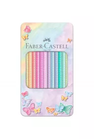 Faber-Castell Kredki o��wkowe Sparkle Pastel w metalowym opakowaniu 12 szt.