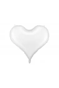 PartyDeco Balon foliowy Serce bia�y 75x64.5cm