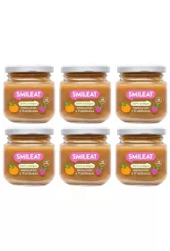 Smileat Deser z ekologicznymi brzoskwiniami i malinami po 6 miesicu Zestaw 6 x 130 g Bio