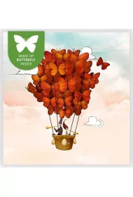 Cozywood Karnet kwadrat z lataj�cym motylkiem �lub balon