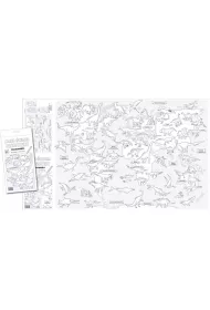 Mapa �wiata. Dinozaury. Kolorowanka XL