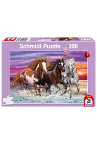 Puzzle 200 el. Trzy dzikie konie Schmidt