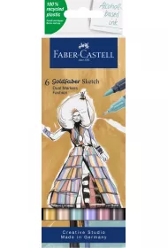 Pisak dwustronny Goldfaber fashion 6 kolorw