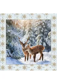Serwetki Lunch Daisy BN - Roedeers Couple in Winter Forest SDGW023801