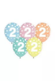 Godan Balony cyfra 2 mix 30cm