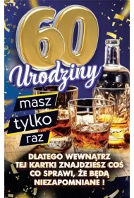 Yeku Karnet Urodziny z nak�adk� na butelk� 60