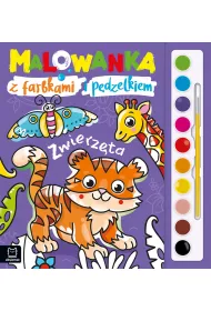 MALOWANKA Z FARBKAMI I P�DZELKIEM. ZWIERZ�TA