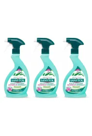 Sanytol Spray uniwersalny do czyszczenia i dezynfekcji o zapachu eukaliptusa Zestaw 3 x 500 ml
