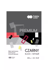 Blok techniczny A3 Premium Happy Color czarny 220g 10 szt.