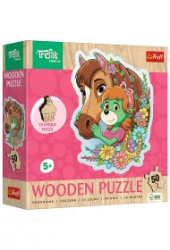 Puzzle konturowe 50 el. Weso�a Rodzina ik�w Trefl