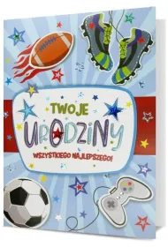 Pan Dragon Karnet B6 HM-200 Urodziny m�skie/ch�opi�ce, pi�ka HM-200-2720