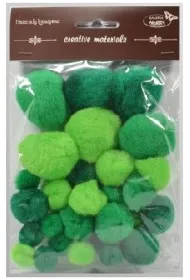 Galeria Hobby Pompony tonacyjne zielone 15-40mm