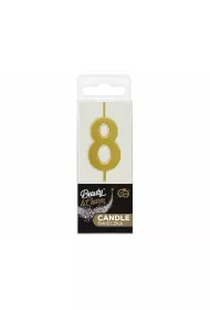 Godan �wieczka piker B&C cyferka 8 metaliczna 9.5x2.3cm