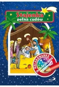 Kolorowanka z naklejkami. Stajenka pe�na cud�w