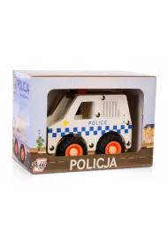 Auto drewniane z oponami Policja Daffi