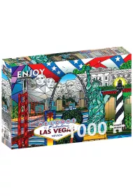Puzzle 1000 el. Atrakcje turystyczne w USA G3