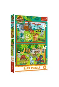 Puzzle 2x24 el. Ma�e dinozaury Trefl
