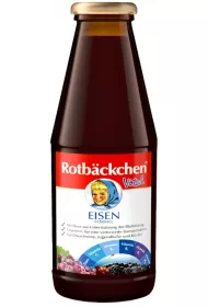 Rotbackchen Sok wieloowocowy z elazem i witaminami C, B1, B2, B6, B12 Suplement diety 450 ml