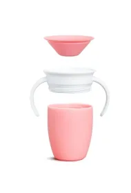 Kubek treningowy z uchwytami Munchkin Miracle 360&deg; 207ml r�owy