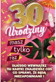 Yeku Karnet Urodziny z nak�adk� na butelk� 30
