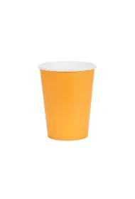 PartyDeco Kubeczki papierowe jasny pomara�czowy 250ml 6 szt