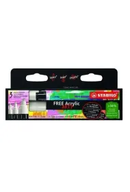 Stabilo Marker Free Acrylic bia�y 3 szt.