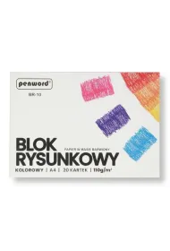 Penword Blok rysunkowy A4 kolorowy 110g 20 kartek