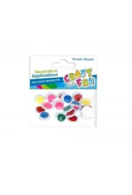 Craft with Fun Ozdoba dekoracyjna kolorowe oczy 18 mm