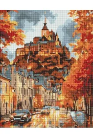 Ideyka Diamentowa mozaika - Jesienne Miasteczko 40x50cm