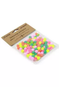 Penword Dekoracje pompony fluo mix kolor�w 1cm