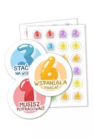 LearnHow Naklejki motywacyjne - Oceny 48 szt.