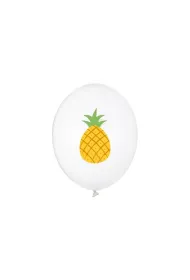 PartyDeco Balony Ananas Crystal Clear 30cm 50 szt