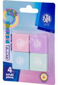 Astra Gumka kwadratowa pastelowa Pastel Line 4 szt.
