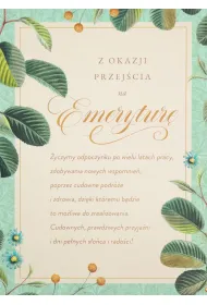 Karnet okazjonalny B6 z kopert� Emerytura PAN DRAGON KB6-1877