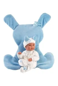 Lalka winylowa bobas Bimbo z niebiesk� podusi�35cm Llorens
