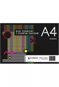 Wektor Blok techniczny A4 czarny 10 kartek 10 szt.
