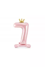PartyDeco Stoj�cy balon foliowy 7 jasny r� 84cm