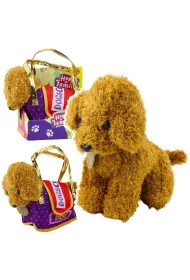 Piesek pudel w torbie LeanToys