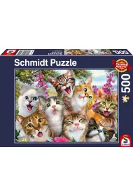 Puzzle 500 el. Koty robi� selfie Schmidt