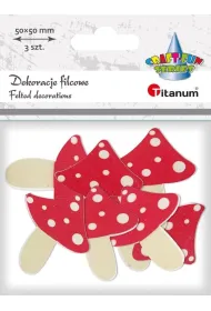 Titanum Drewniane muchomory 42x50mm 8 szt