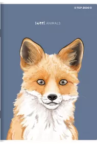 Top-2000 Zeszyt Sweet Animal A5 z marginesem Kratka, 5 mm, margines 32 kartki