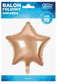 Godan Balon foliowy Gwiazda r�owo-z�ota 48cm